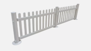 PVC white picket fence 1.0m panel
